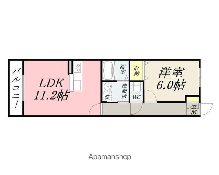 岡山県岡山市中区平井6丁目の賃貸アパートの間取り