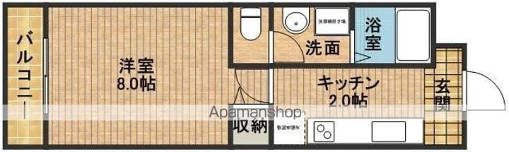 静岡県浜松市中央区初生町の賃貸マンションの間取り