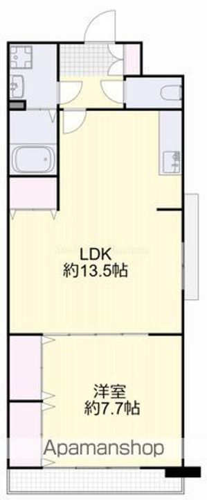 岡山県岡山市南区新福1丁目の賃貸マンションの間取り