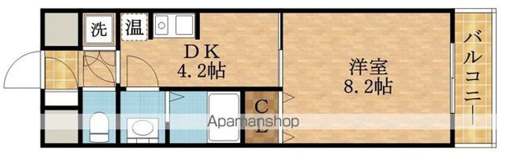 大阪府守口市滝井元町1丁目の賃貸マンションの間取り