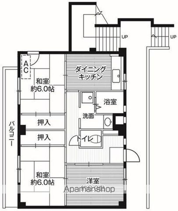 ビレッジハウス古和釜5号棟の間取り