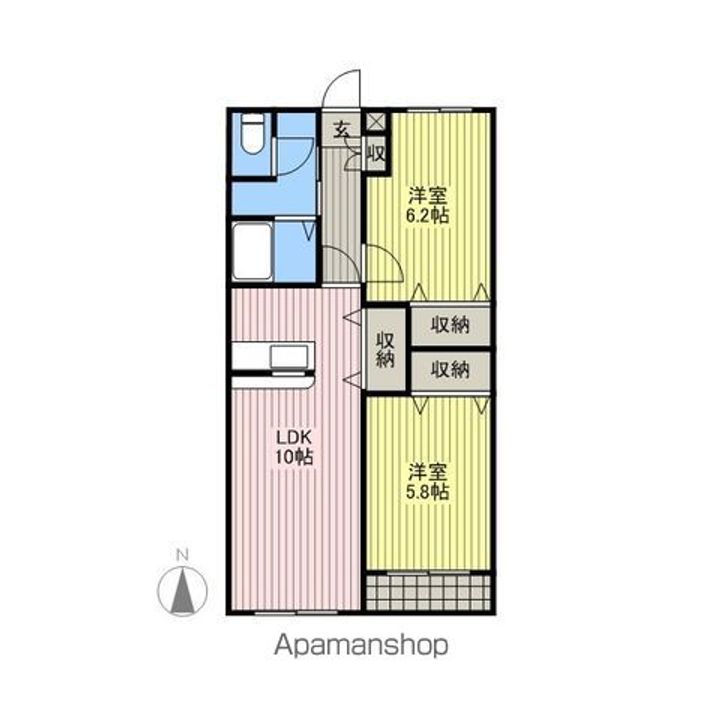 メルベーユわーるど201の間取り