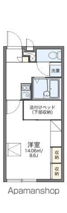 レオパレスサンクレール 柏Bの間取り