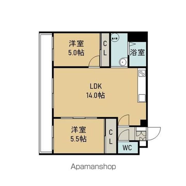 セントラル真々地Ⅱ708の間取り