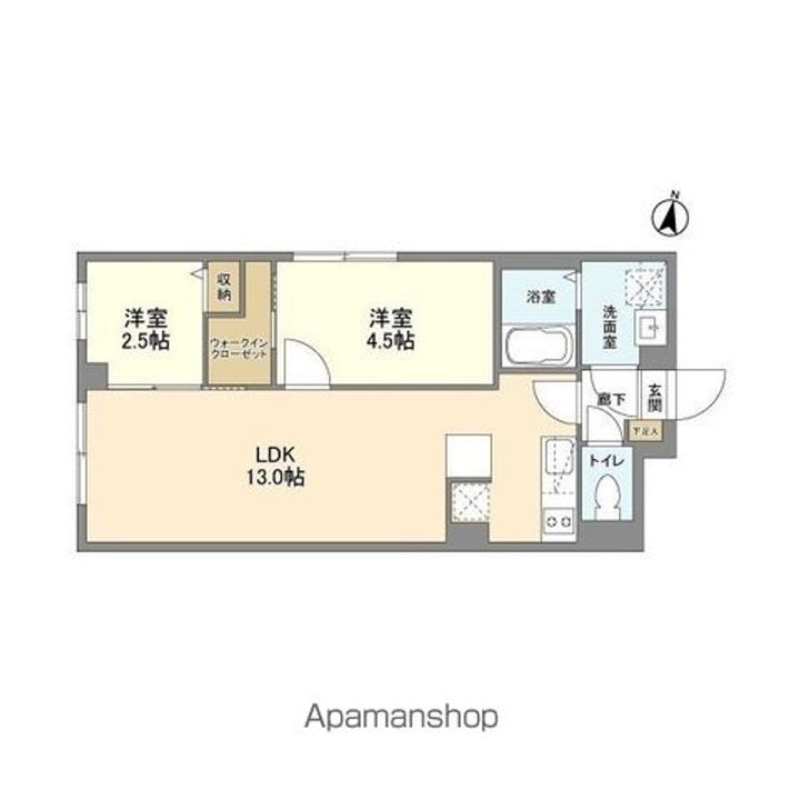 東京都中野区弥生町1丁目の賃貸マンションの間取り