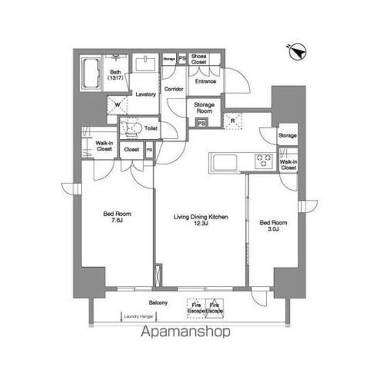 コンフォリア板橋区役所前の間取り