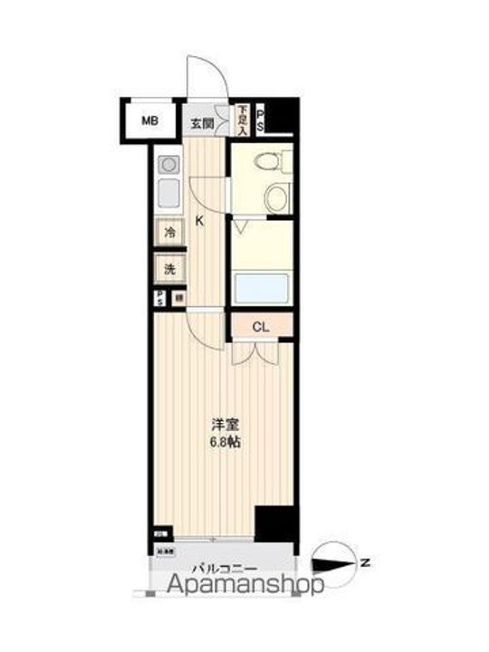 東京都練馬区東大泉2丁目の賃貸マンションの間取り