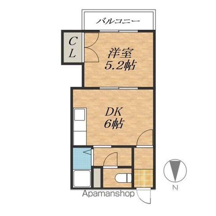 コーポラス魁・Bの間取り
