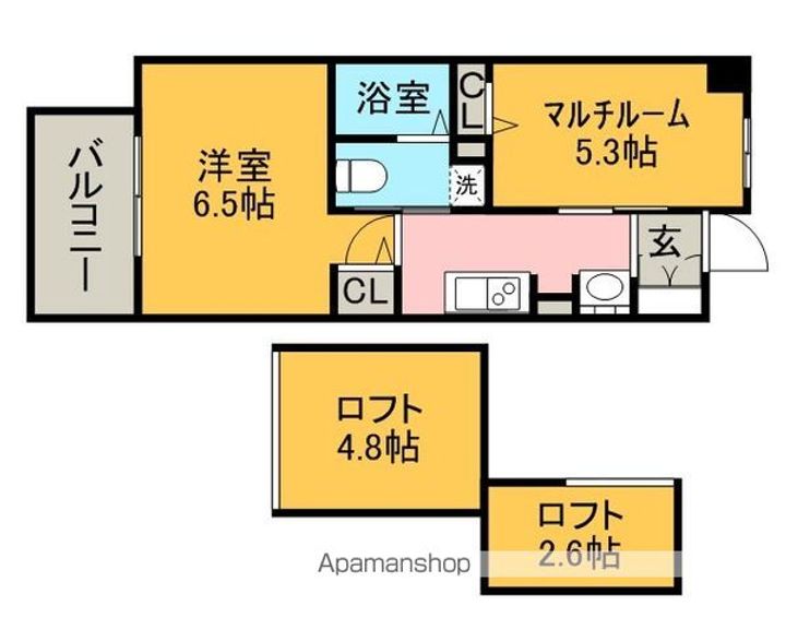 エステムコート名古屋駅前CORE704の間取り