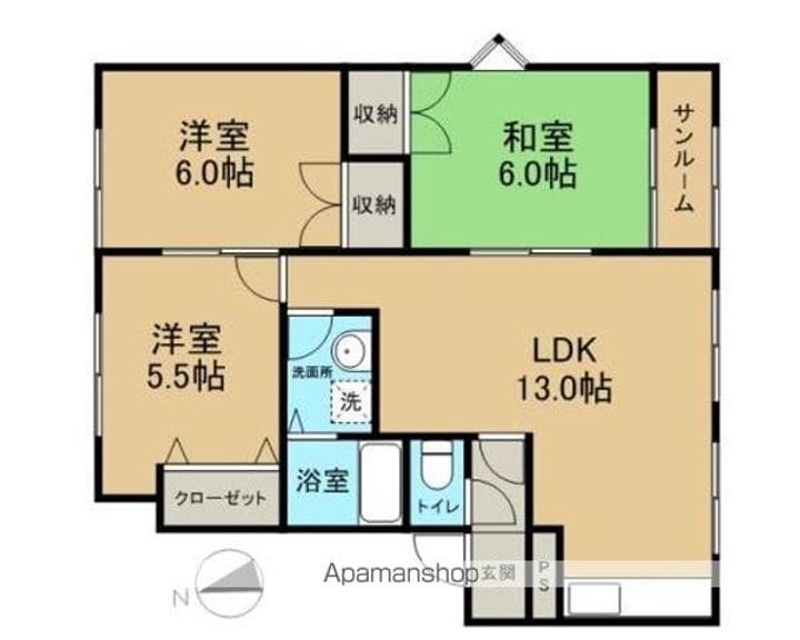 メイユール中央Bの間取り