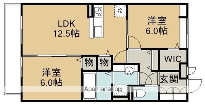 埼玉県川越市仙波町1丁目の賃貸アパートの間取り