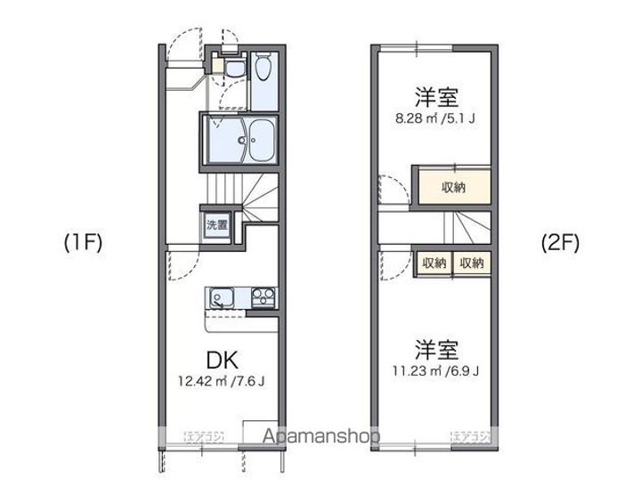 レオパレスJYプレミアム107の間取り