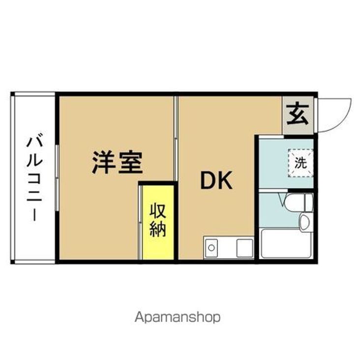 福岡県福岡市中央区高砂2丁目の賃貸マンション202の間取り