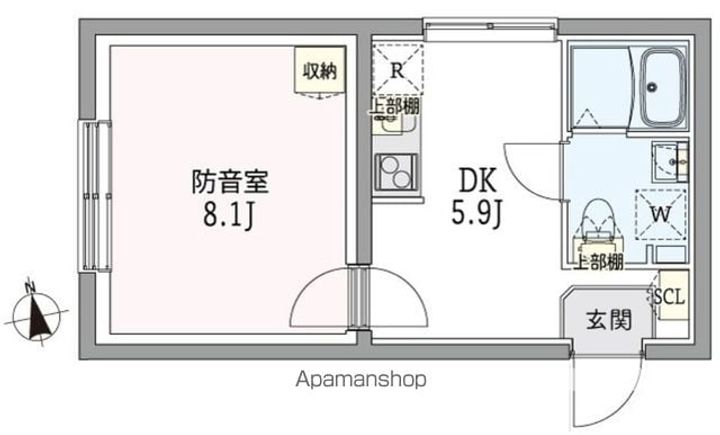 東京都板橋区仲町の賃貸マンションの間取り