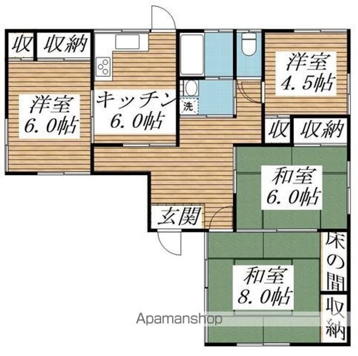 千葉県香取郡東庄町羽計(一戸建)の賃貸物件戸建ての間取り