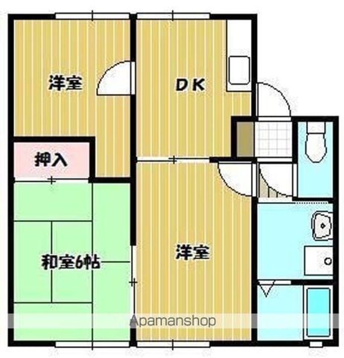グランコート長野B・C棟C203の間取り
