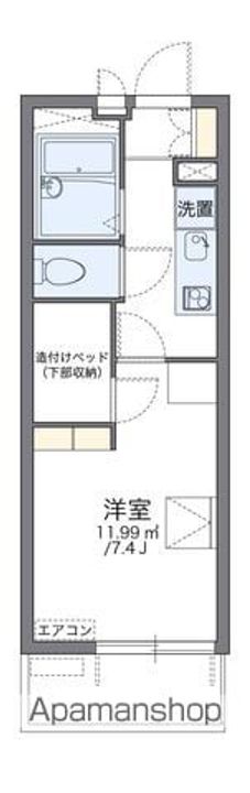 レオパレスかおり401の間取り
