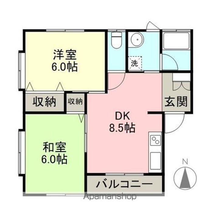 コーポあずみ野202の間取り
