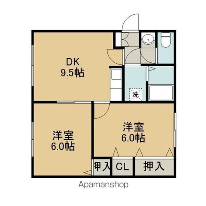 北日本ハイムA102の間取り