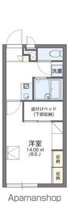 レオパレスグリーン208の間取り