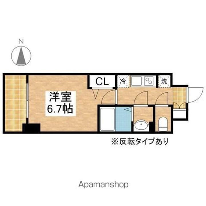 メイクス鶴舞Ⅱ407号室の間取り