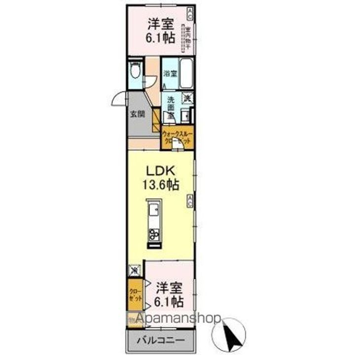 D’S LIEN (ディーズリアン) Fの間取り