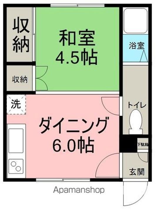 北海道網走市駒場南3丁目の賃貸アパートの間取り