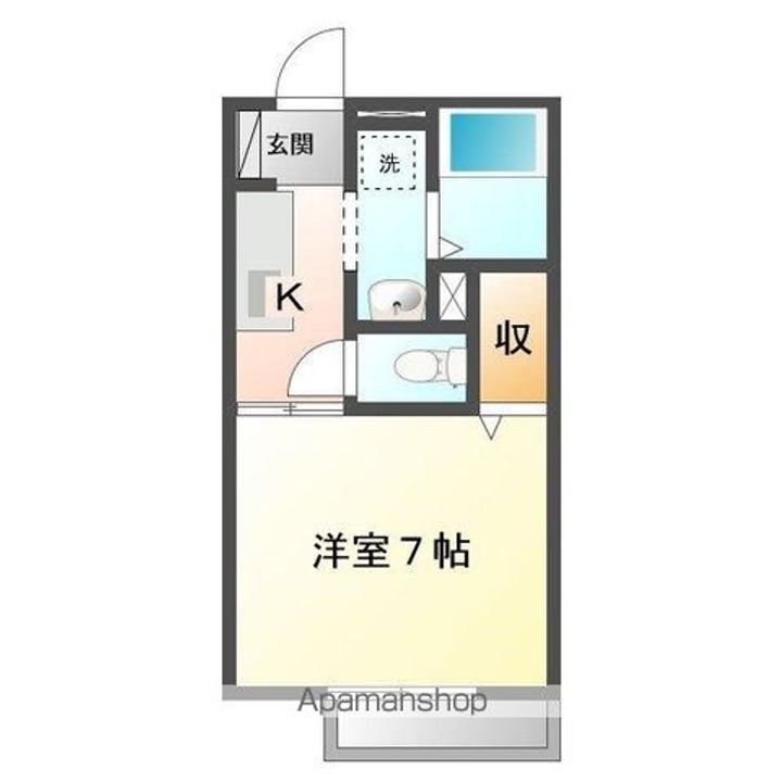 バーミリオン沖野上102号室の間取り