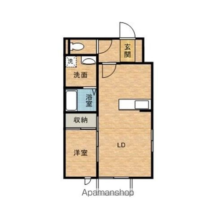 ベルハウスB棟D203の間取り