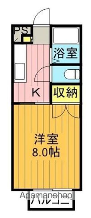 福島県郡山市島1丁目の賃貸アパートの間取り