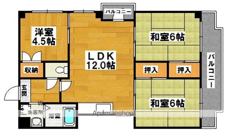 ヴィラ・エイトサイト3Cの間取り