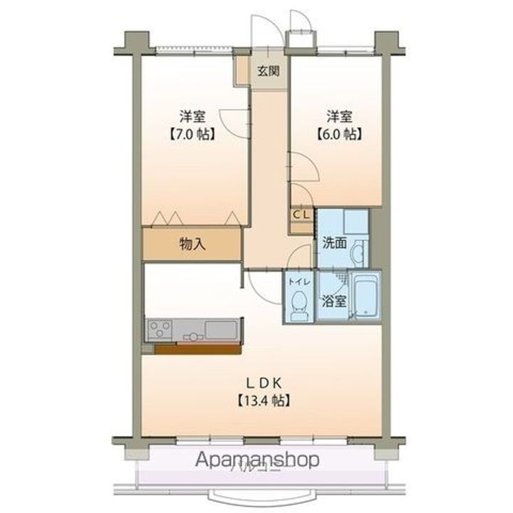 グランコリーヌ102の間取り