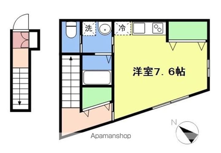 宮城県仙台市青葉区小松島2丁目の賃貸アパートの間取り