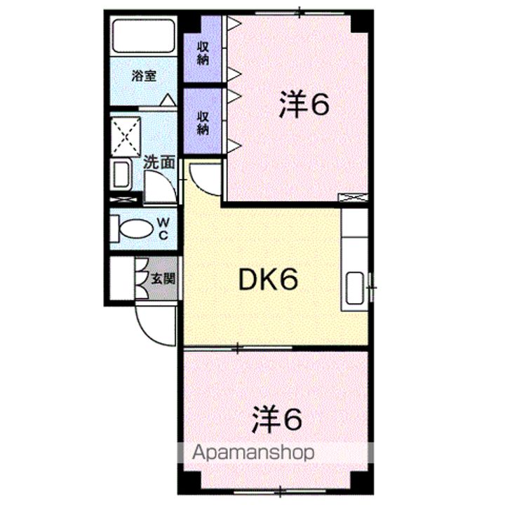 ニューモドム松ケ丘2番館の間取り