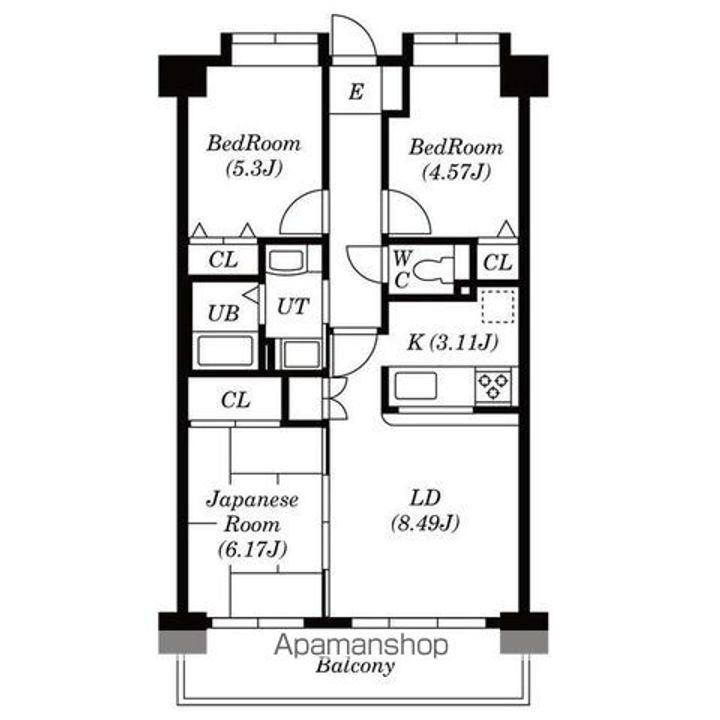 ラフィネ立川の間取り