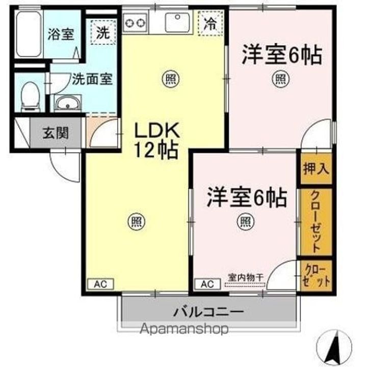 さつきハイツ A棟の間取り