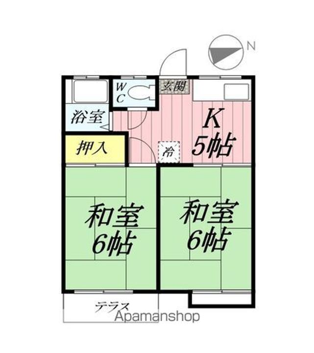 埼玉県越谷市相模町7丁目の賃貸アパートの間取り