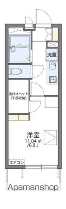 レオパレスLOTUSCOURT308の間取り
