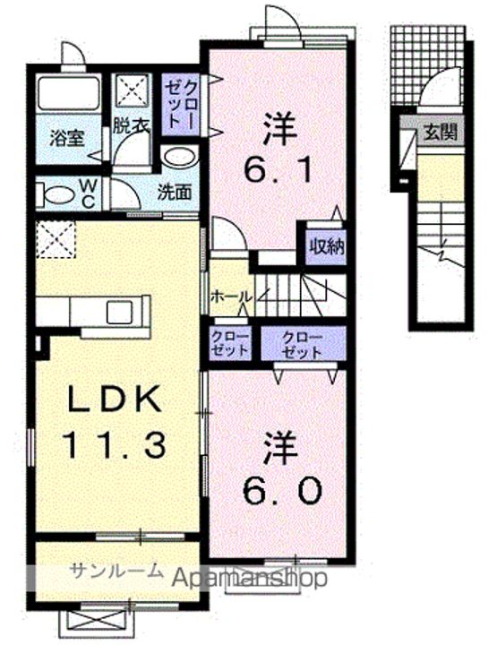 セイバリーブリーズ壱番館の間取り