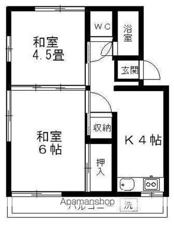 神戸アパート202の間取り