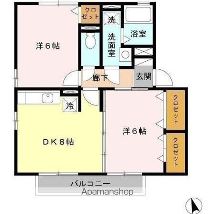 フルール・プリムヴェール D棟の間取り