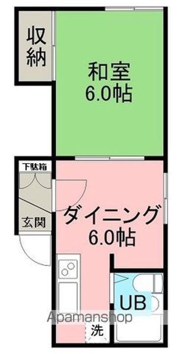 北海道網走市北四条西2丁目の賃貸アパートの間取り