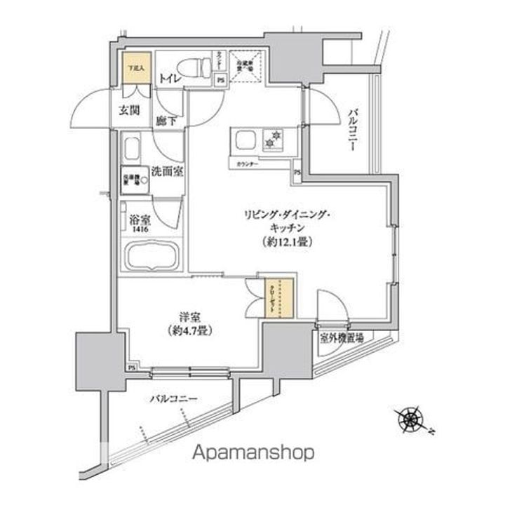 グレーシアフィット三軒茶屋の間取り