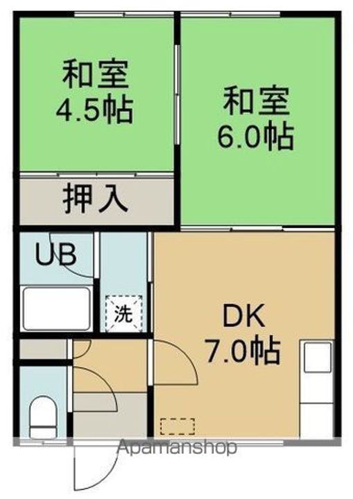 マンション田中(マンションタナカ)201の間取り
