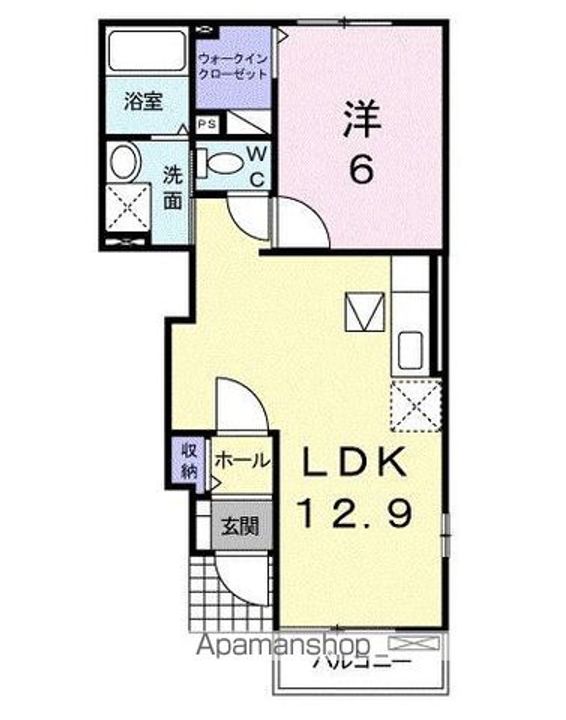 香川県高松市鶴市町の賃貸アパートの間取り
