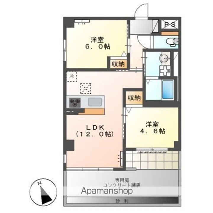 メルヴェール コリーヌの間取り