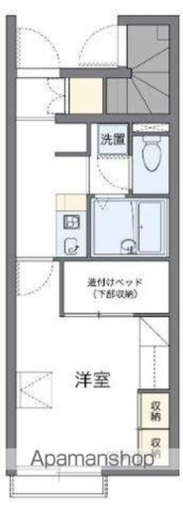香川県高松市香川町大野の賃貸アパートの間取り