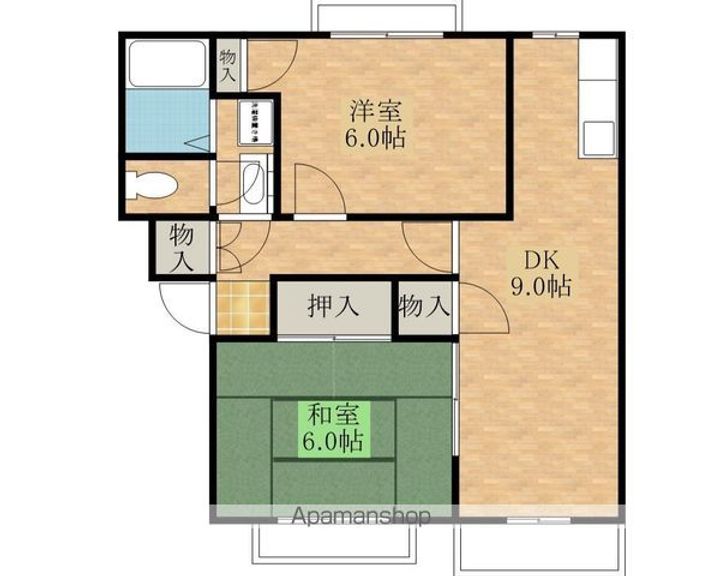 ロイヤルウイングB棟107の間取り