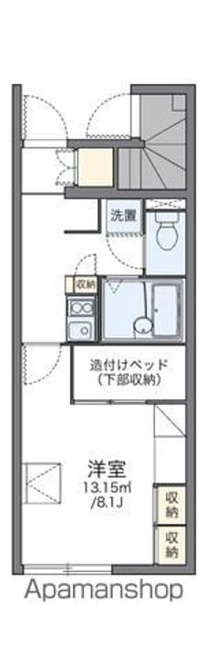 レオパレス蛎瀬Ⅱ104の間取り