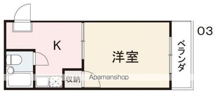 香川県高松市多賀町3丁目の賃貸マンションの間取り